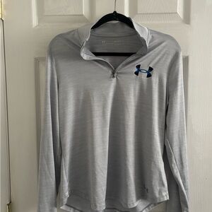 Under Armour Light Gray Quarter Zip Pullover